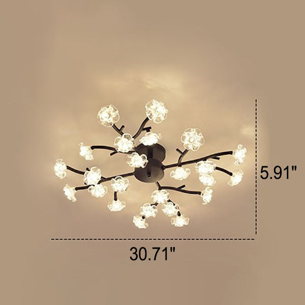 Nordic Plum Blossom Branch LED Ceiling Light