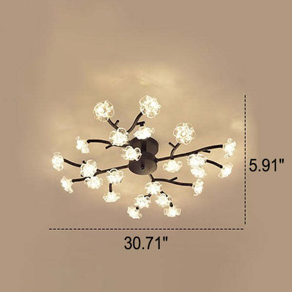 Nordic Plum Blossom Branch LED Ceiling Light