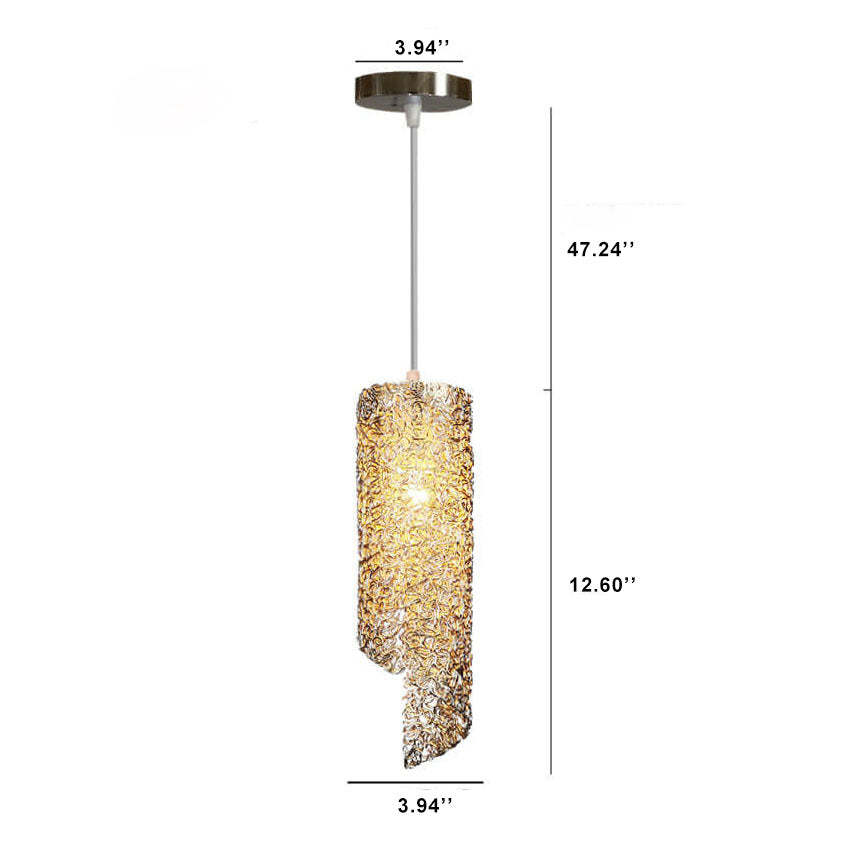 Modern Colorful Aluminum Spiral Cylinder Pendant Light