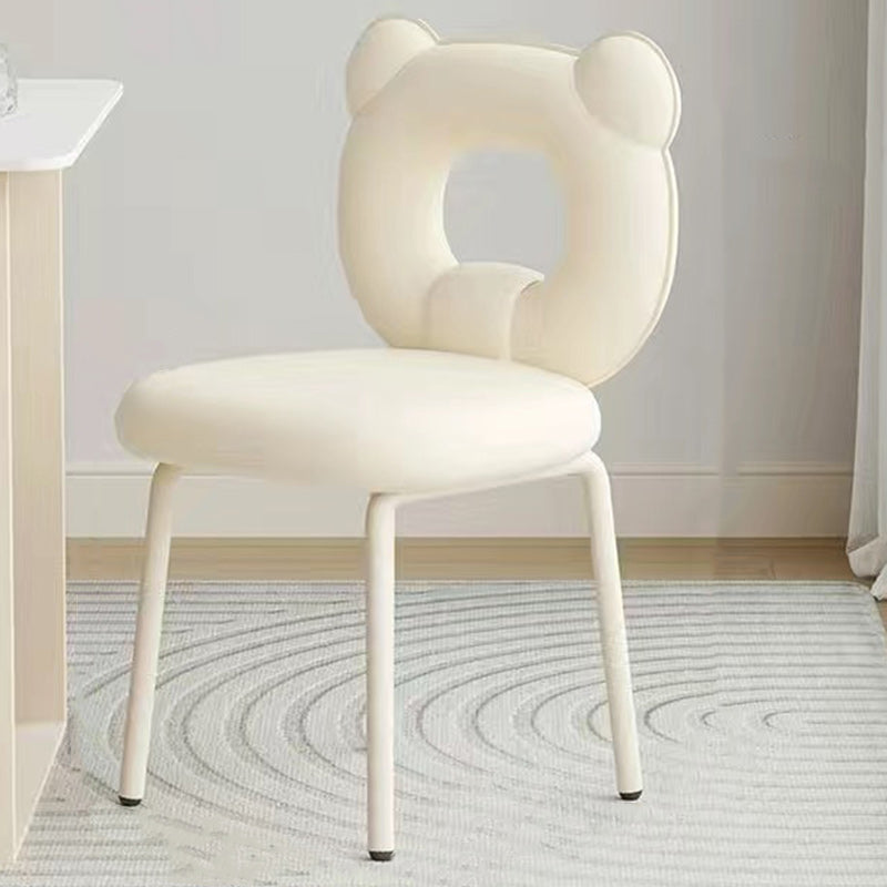 Square Iron Wool Vanity Stool