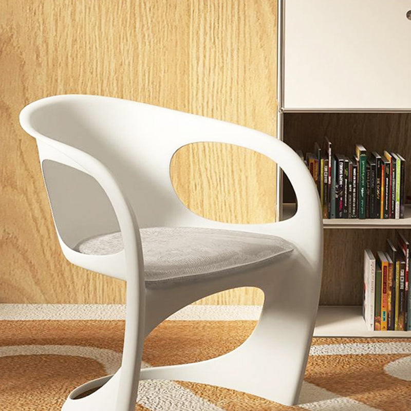 Scandinavian Curved Plastic Armchair