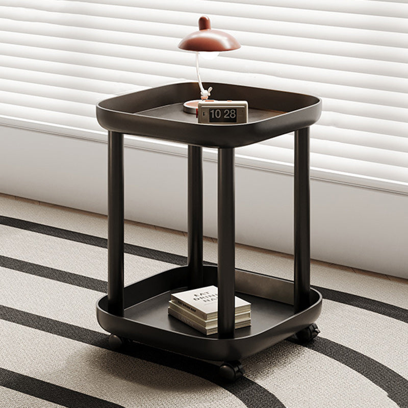 Nordic Square Steel 2-Tier End Table