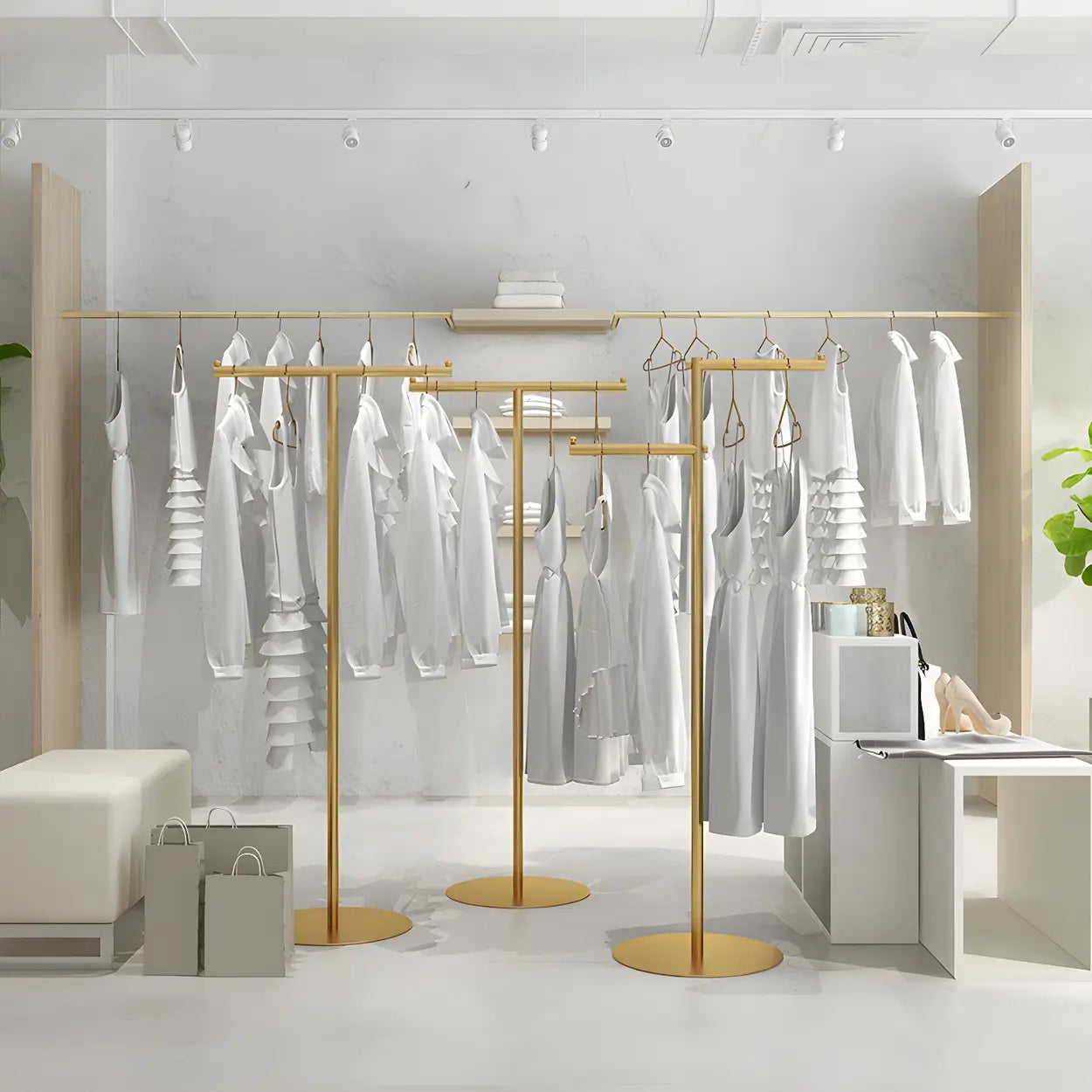Sleek Metal Freestanding Coat Rack