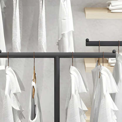 Sleek Metal Freestanding Coat Rack — Gloss White