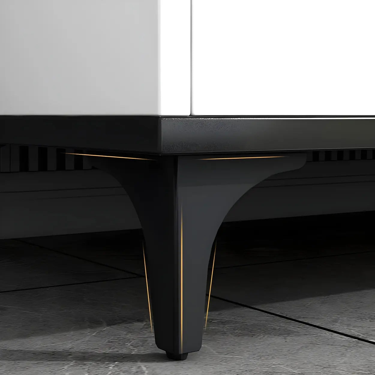 Sleek Engineered Wood White Shoe Storage Cabinet — White
