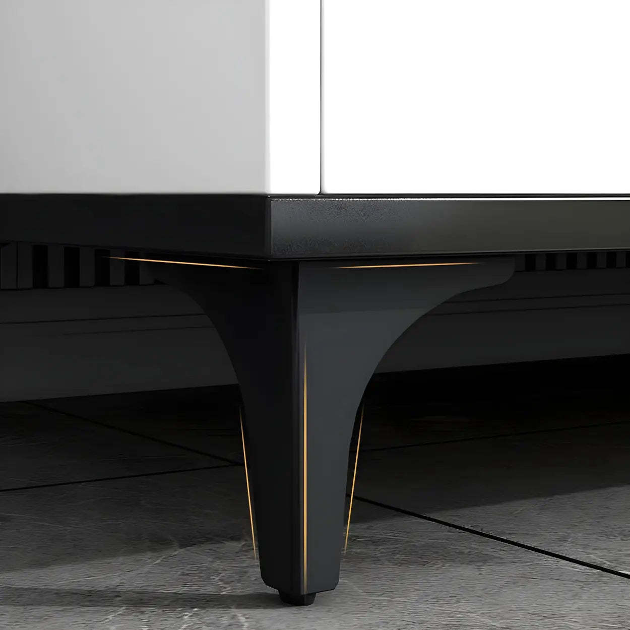 Sleek Engineered Wood White Shoe Storage Cabinet — White