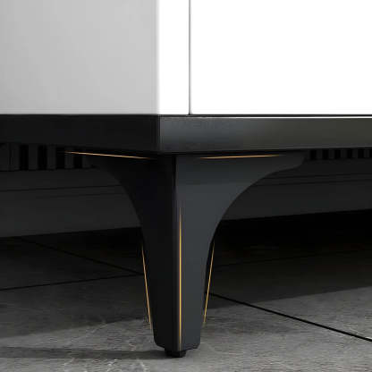 Sleek Engineered Wood White Shoe Storage Cabinet — White