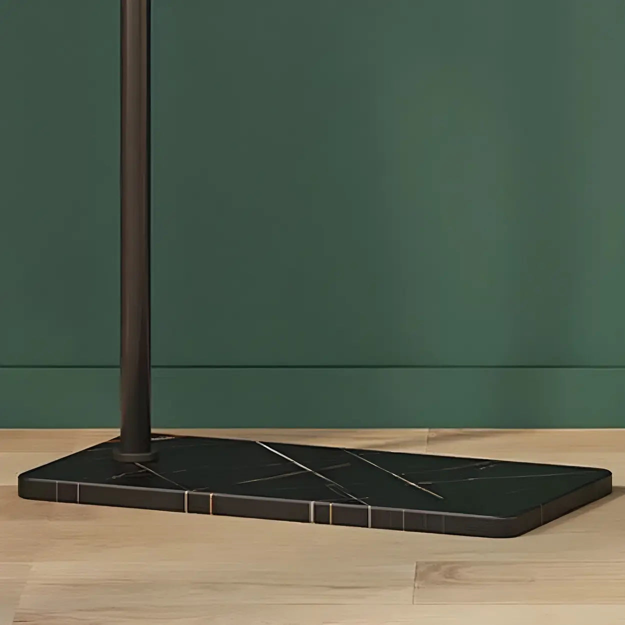 Sleek Tall Black Metal Freestanding Coat Rack