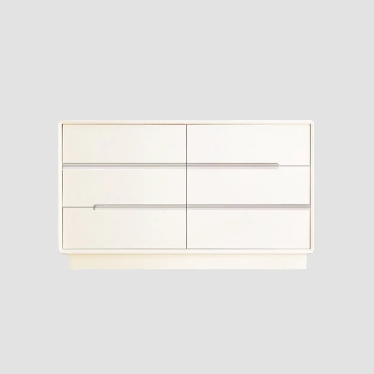 Sleek White Wood 8-Drawer Dresser
