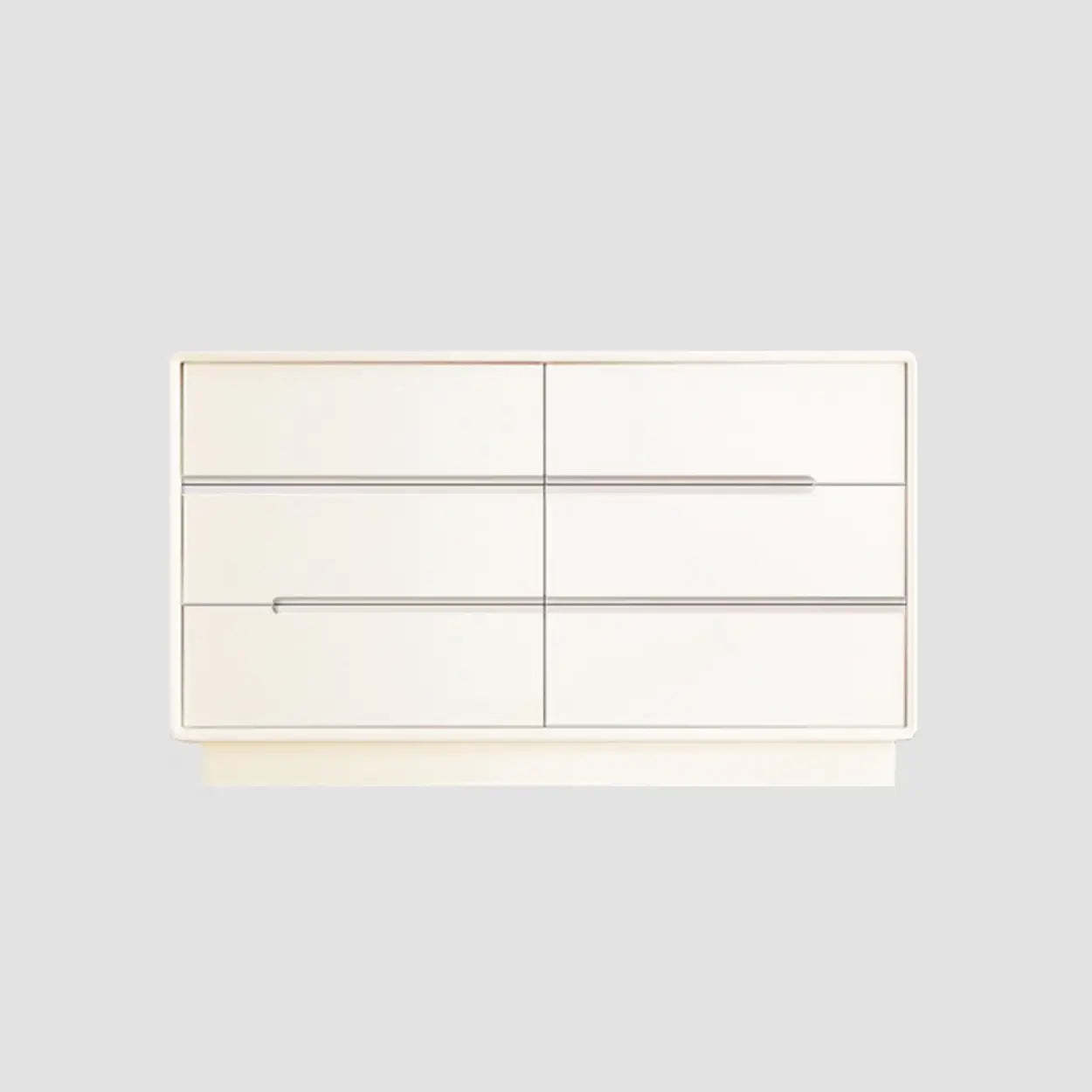 Sleek White Wood 8-Drawer Dresser