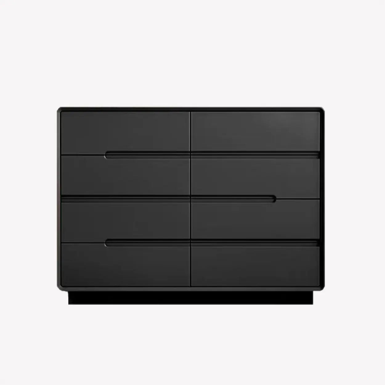 Sleek White Wood 8-Drawer Dresser — White
