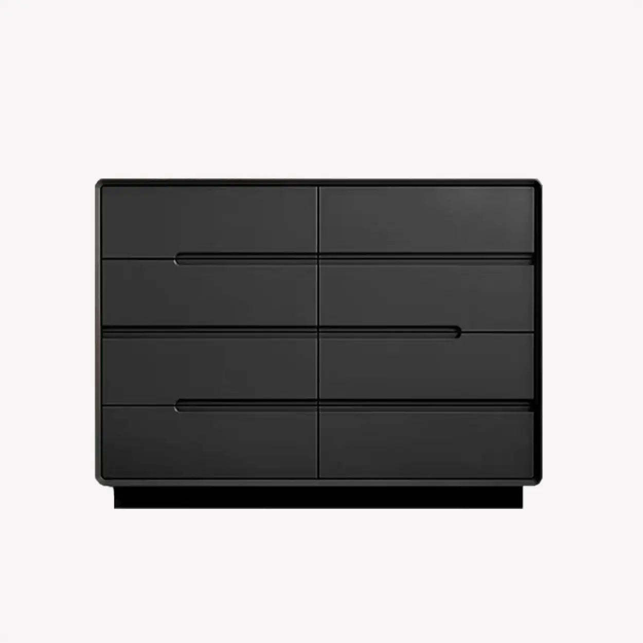Sleek White Wood 8-Drawer Dresser — White