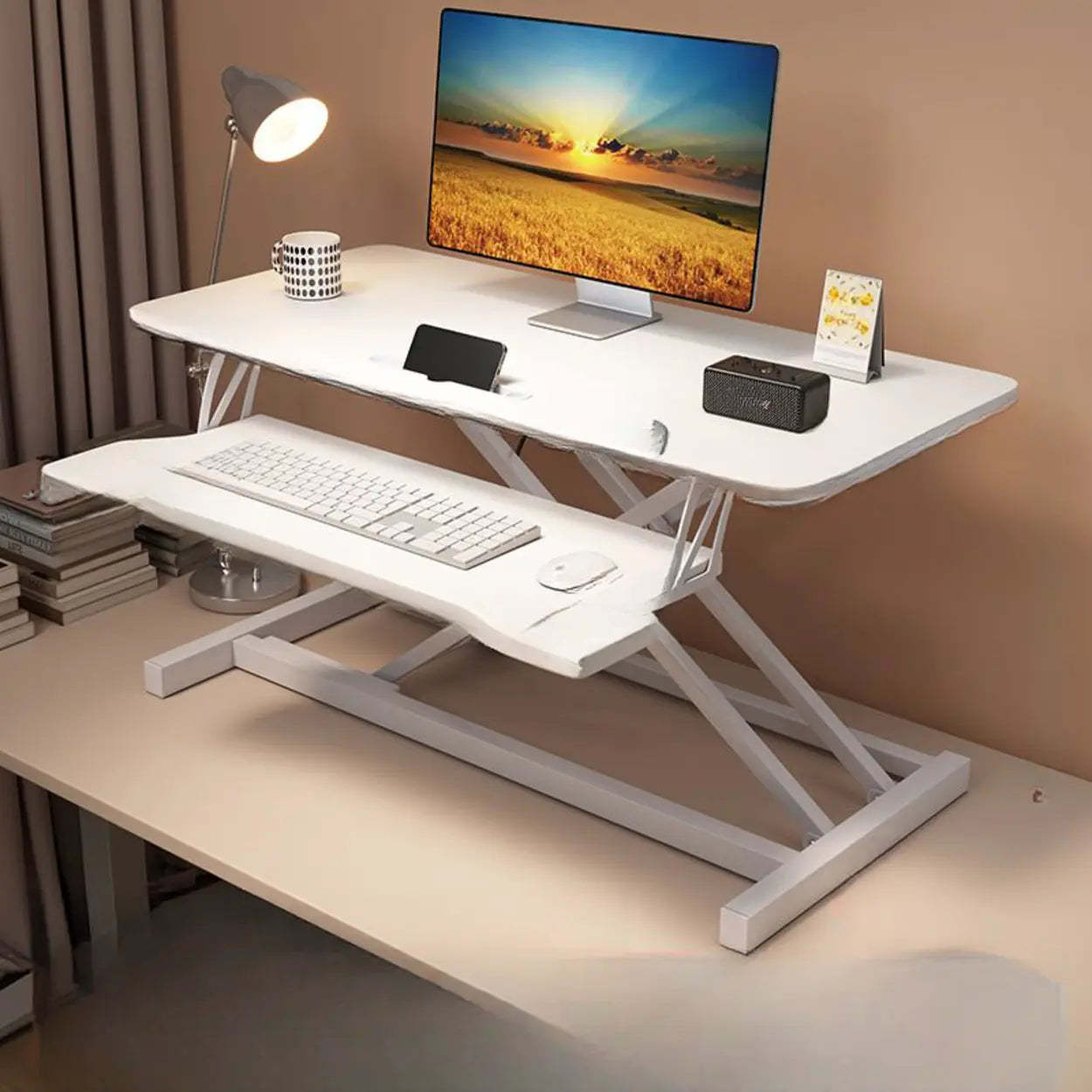 Narrow Foldable Adjustable Wood Writing Desk