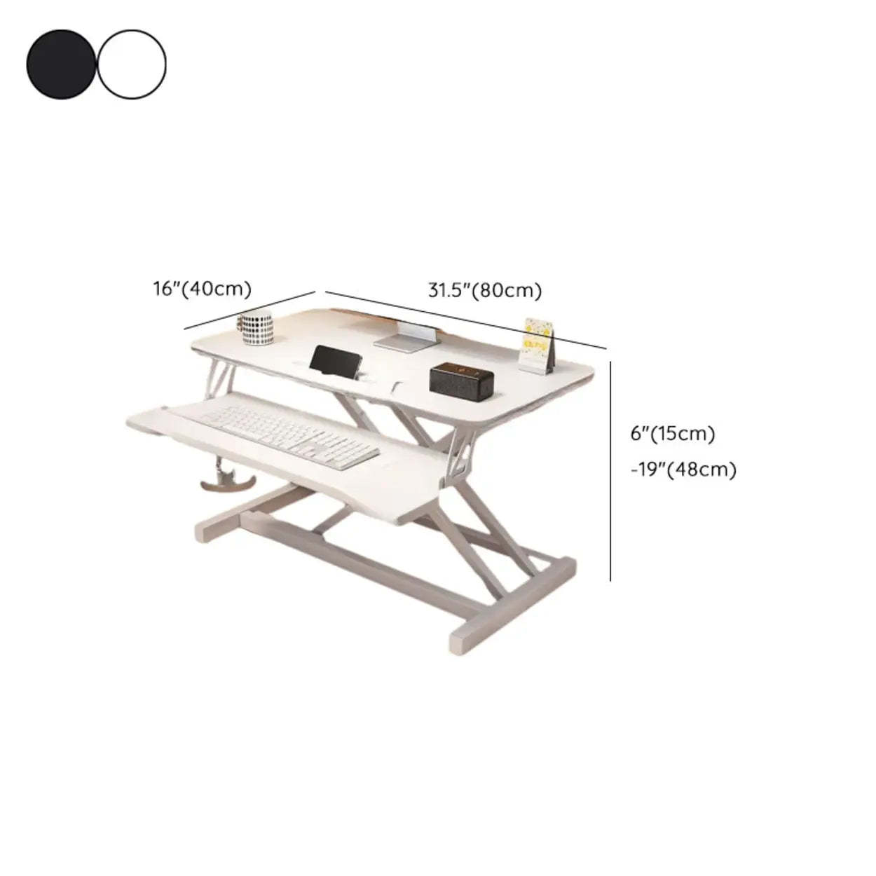 Narrow Foldable Adjustable Wood Writing Desk