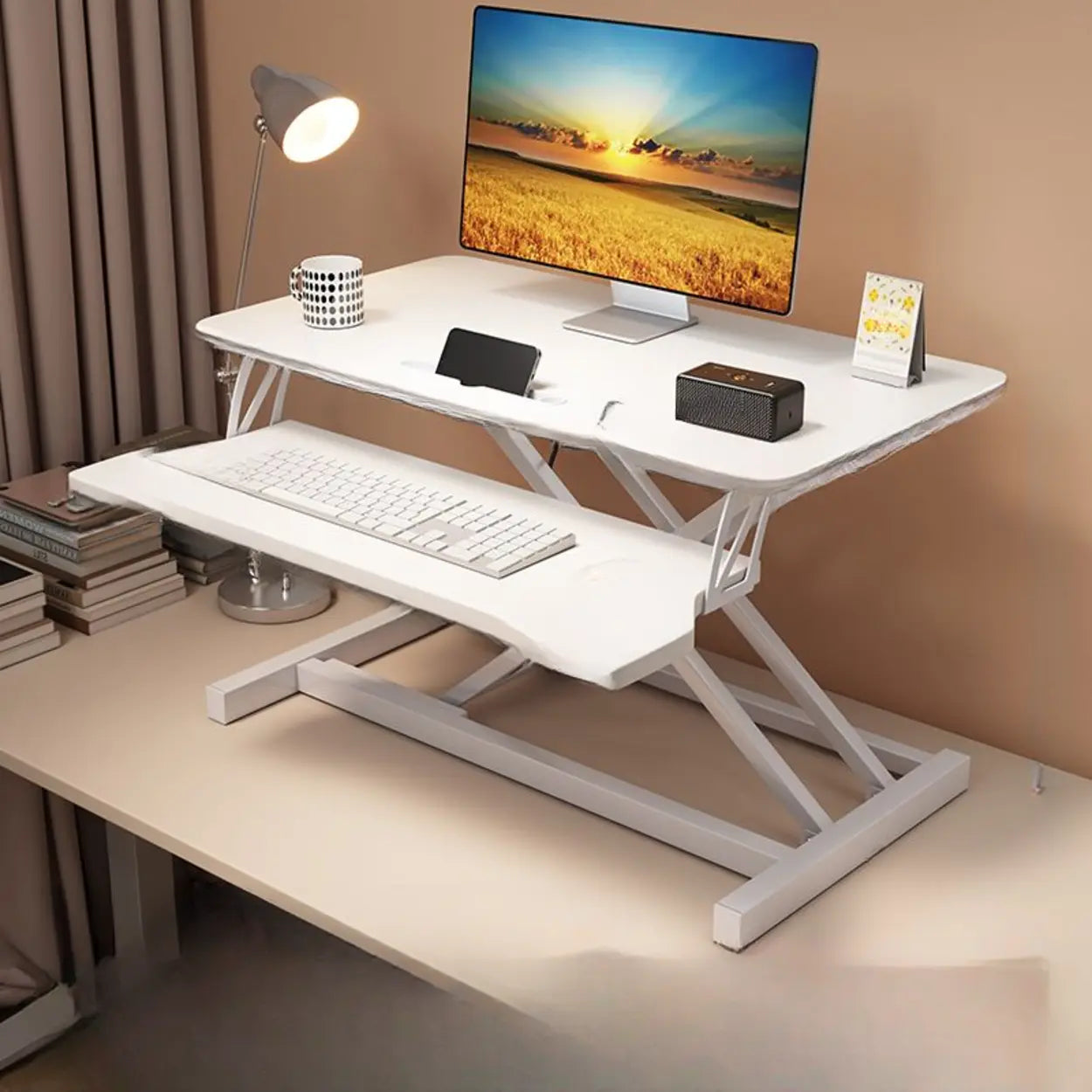 Narrow Foldable Adjustable Wood Writing Desk