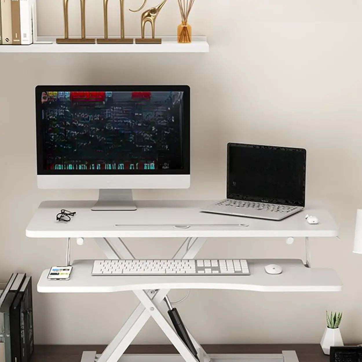 Narrow Foldable Adjustable Wood Writing Desk