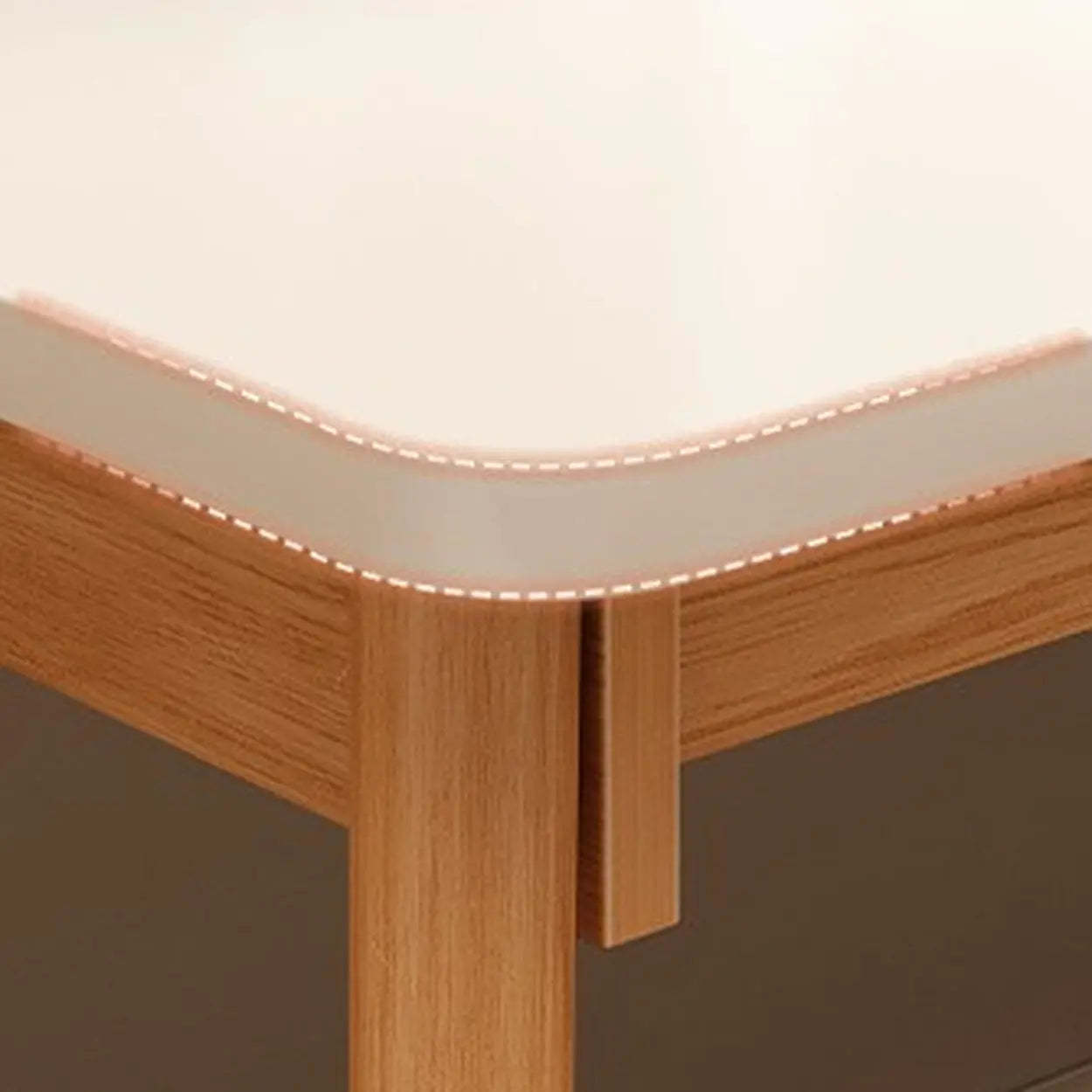 Small Rectangular Natural Wood Writing Desk — Oak / Table Only