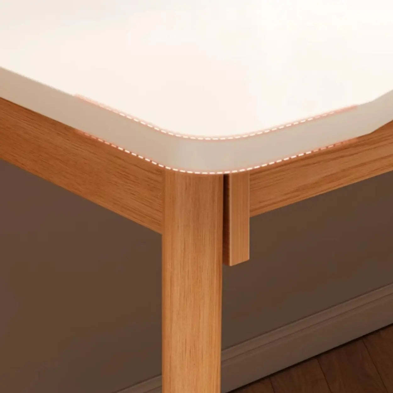 Small Rectangular Natural Wood Writing Desk
