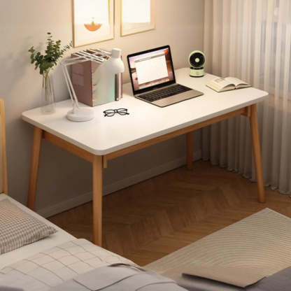 Small Rectangular Natural Wood Writing Desk