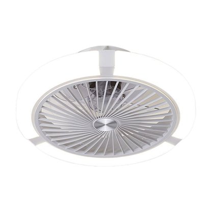 Round Dimming LED Modern Inverter Bladeless Ceiling Fan with Lights-Lighom