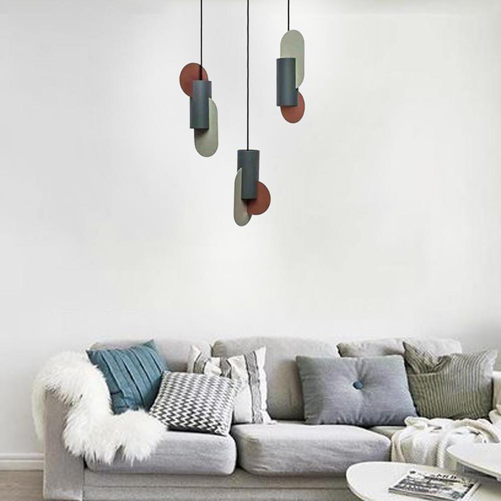 Geometric Plated Metal LED Modern Pendant