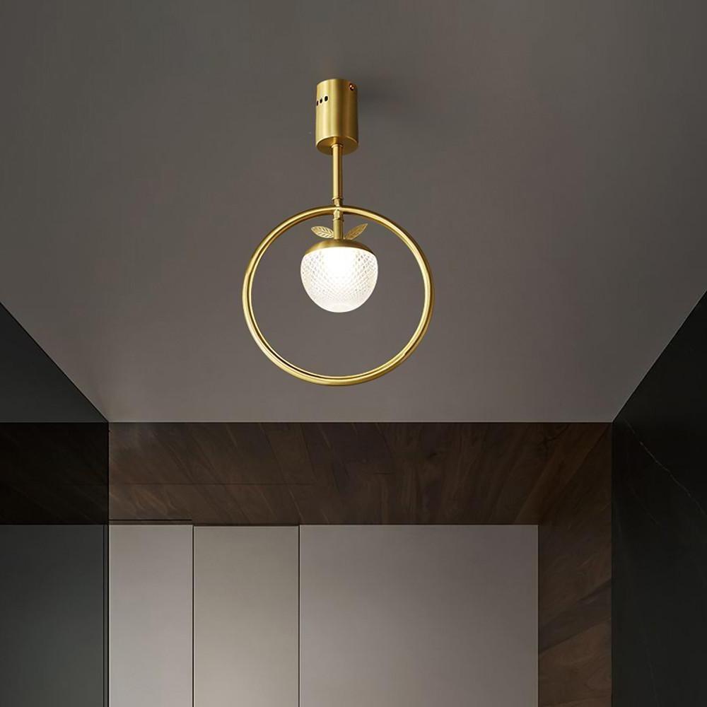 Circle LED Gold Modern Flush Mount Lighting Ceiling Lights Chandeliers-Lighom