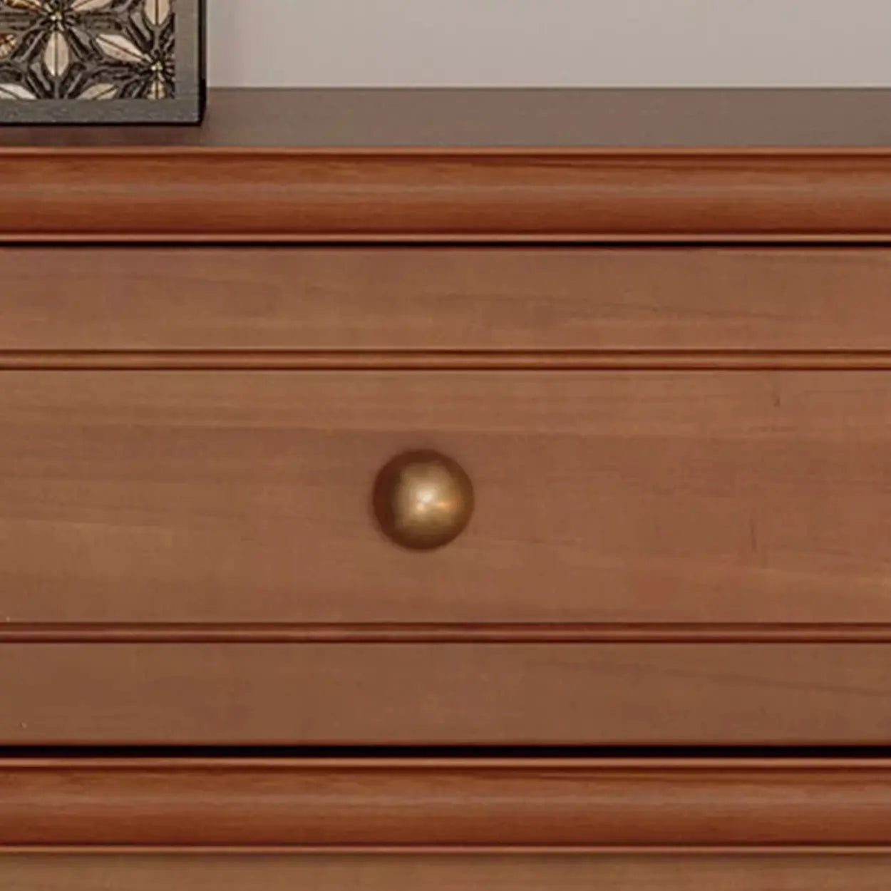 Soft-Close Wood Rectangular Brown Console Table