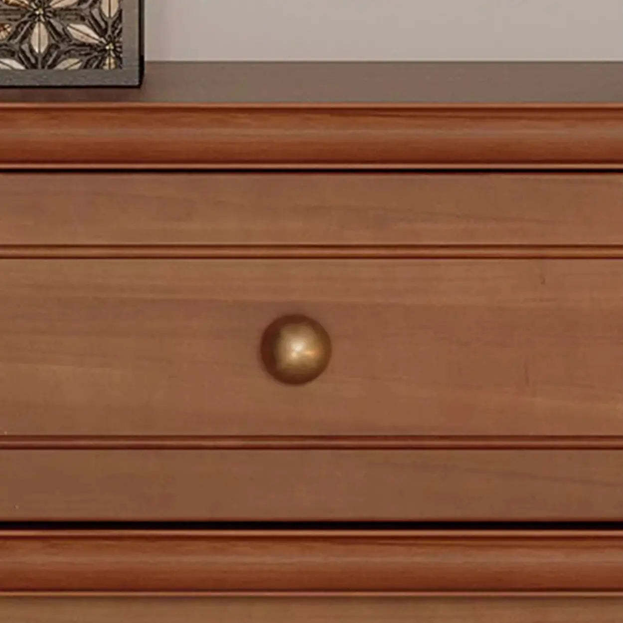 Soft-Close Wood Rectangular Brown Console Table
