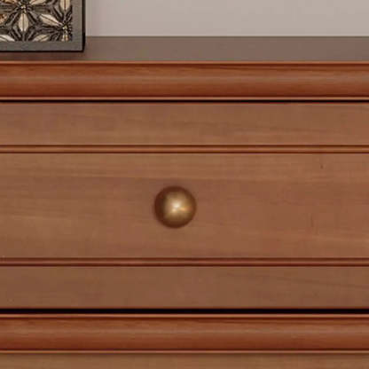Soft-Close Wood Rectangular Brown Console Table
