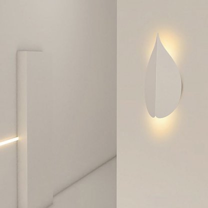 Soft Warm White Modern Leaf Shaped Wall Sconces-Lighom