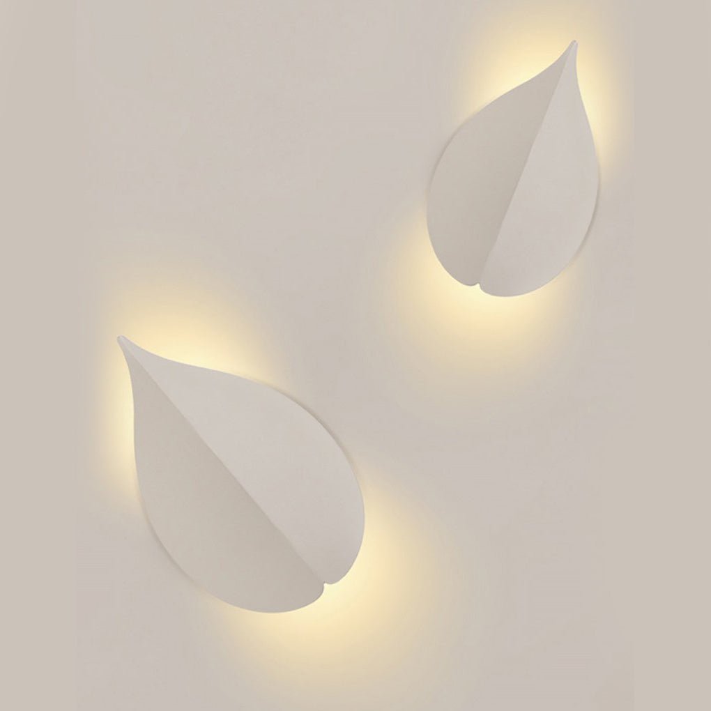 Soft Warm White Modern Leaf Shaped Wall Sconces-Lighom