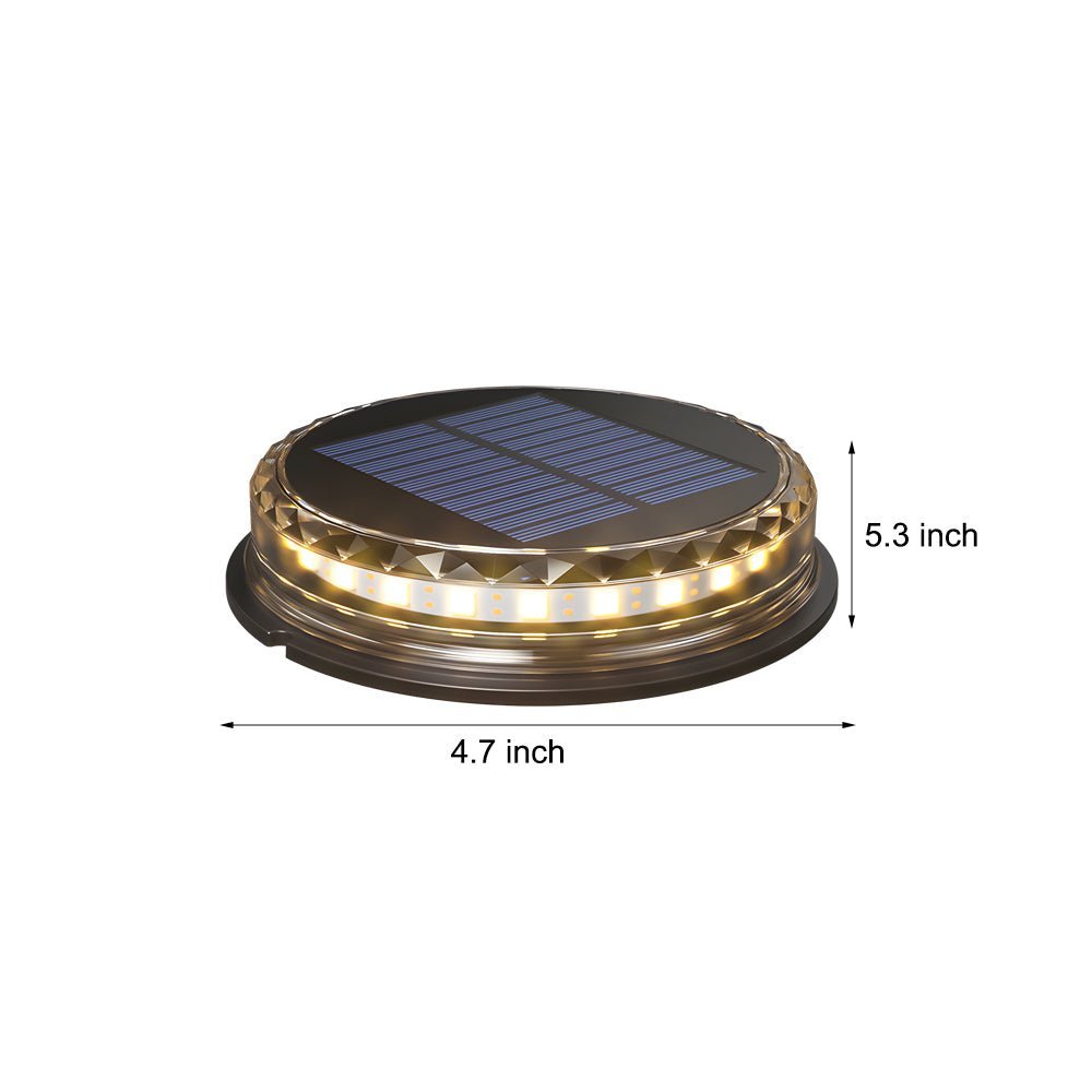 Black Disc Solar LED Pathway Light 4-Pack