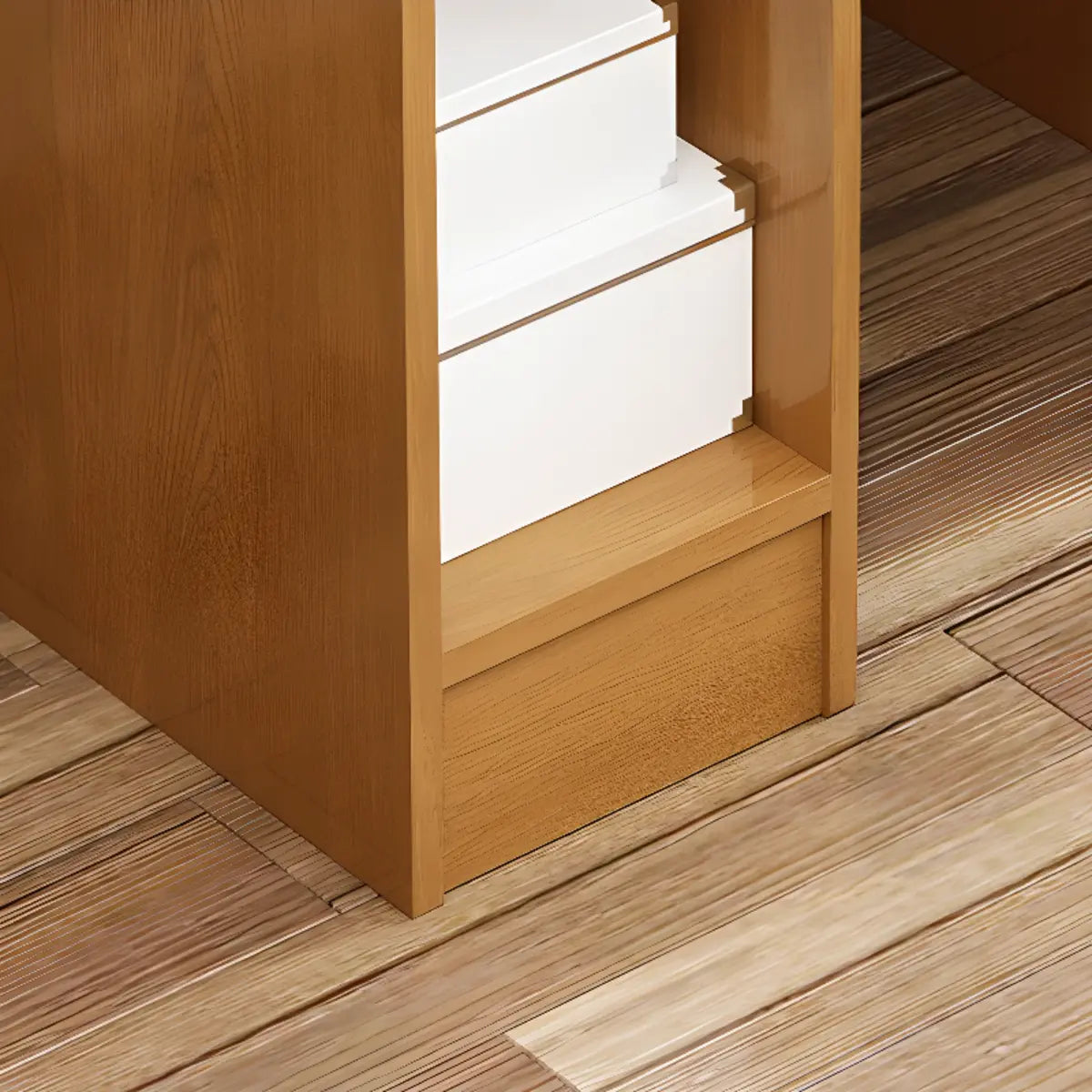 Wood Locking Drawer Keyboard Tray Computer Desk