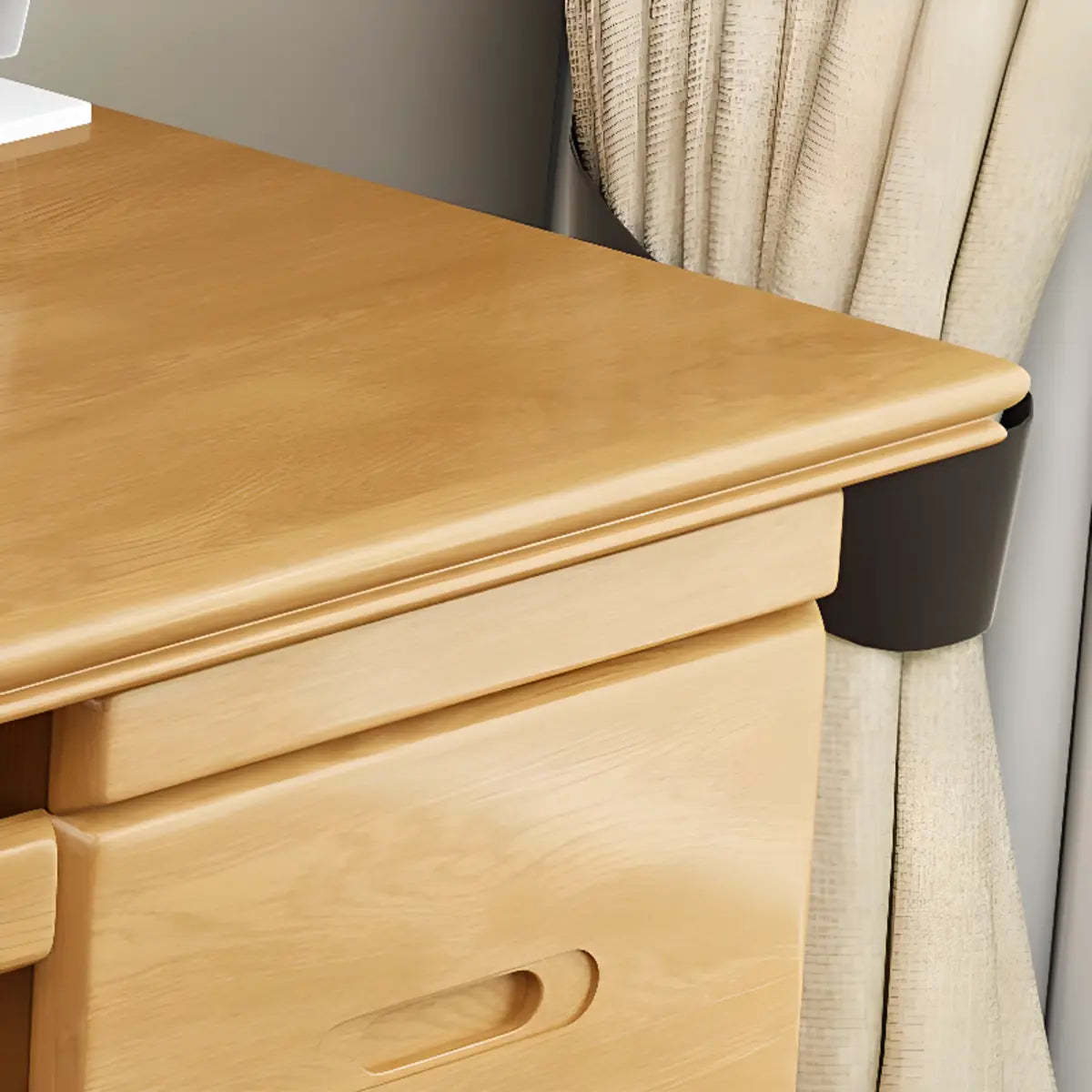 Wood Locking Drawer Keyboard Tray Computer Desk