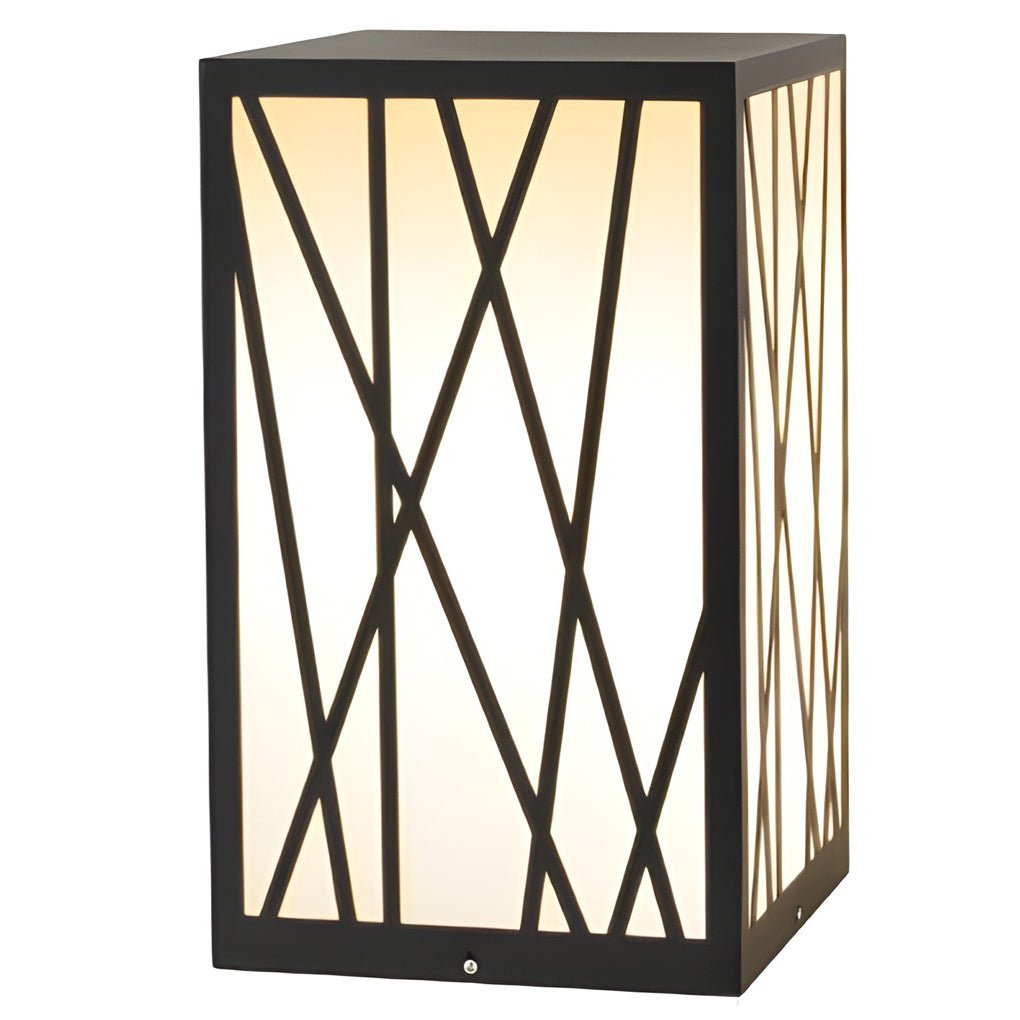 Square 20W LED Waterproof Modern Solar Post Lights Outdoor Pathway Lights-Lighom