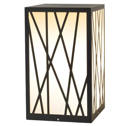 Square 20W LED Waterproof Modern Solar Post Lights Outdoor Pathway Lights-Lighom