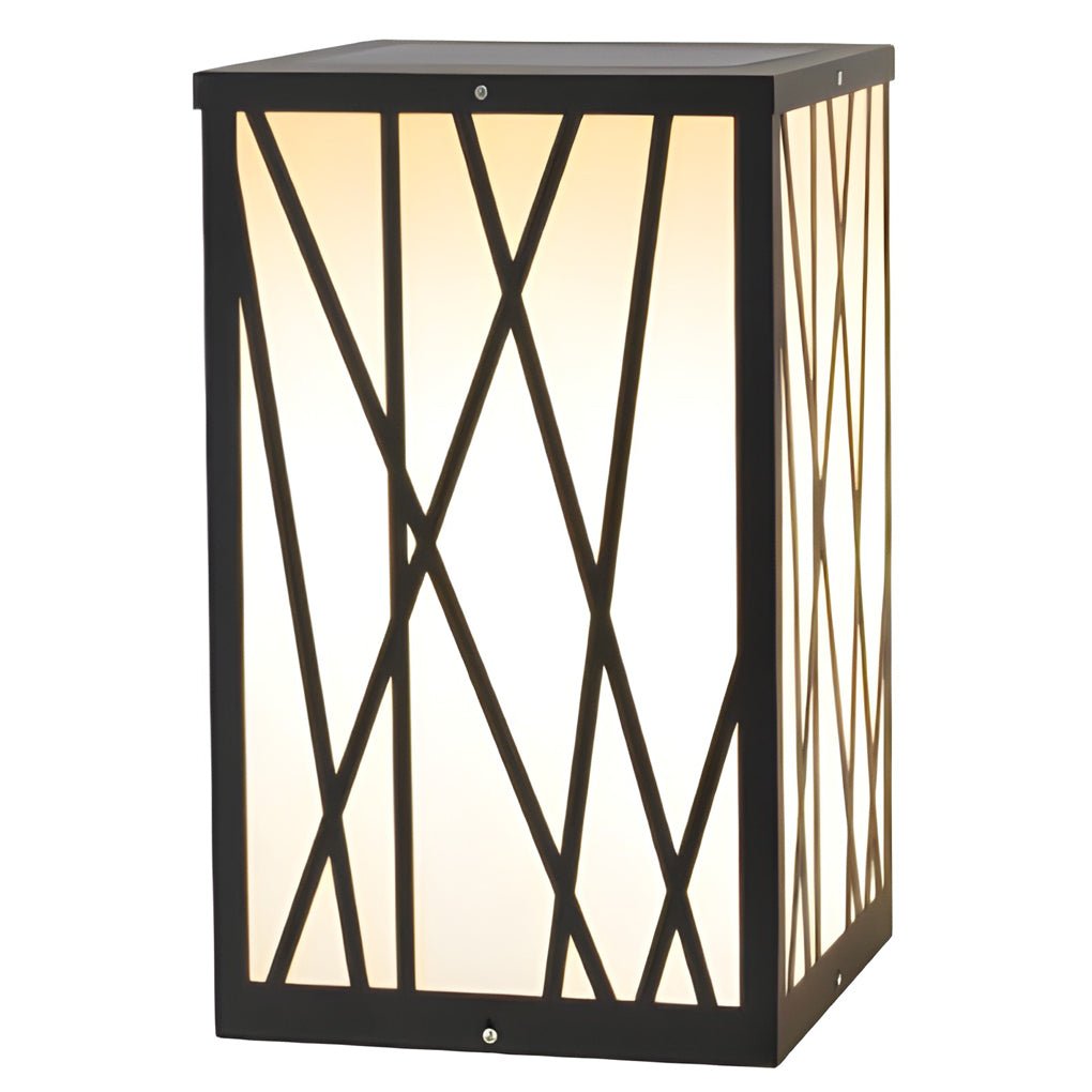 Square 20W LED Waterproof Modern Solar Post Lights Outdoor Pathway Lights-Lighom