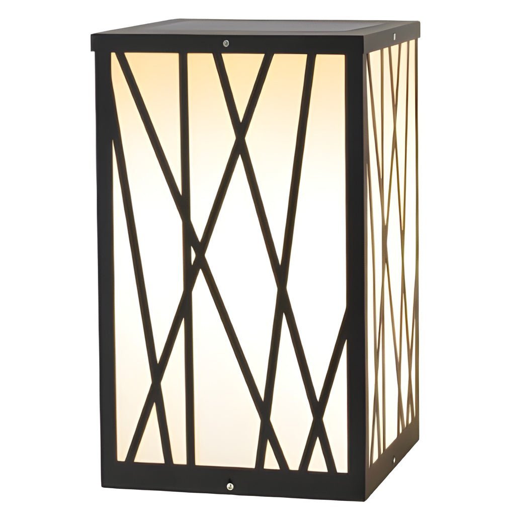 Square 20W LED Waterproof Modern Solar Post Lights Outdoor Pathway Lights-Lighom
