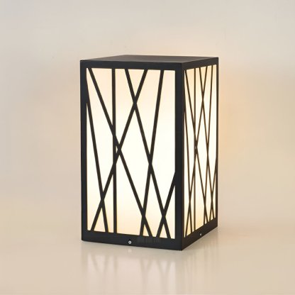 Square 20W LED Waterproof Modern Solar Post Lights Outdoor Pathway Lights-Lighom