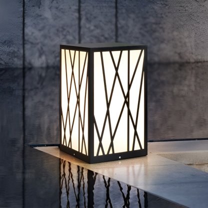 Square 20W LED Waterproof Modern Solar Post Lights Outdoor Pathway Lights-Lighom