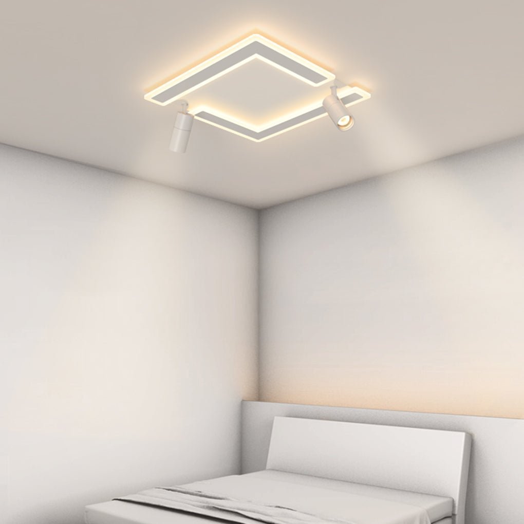Square Dimmable Modern Flush Mount — Dimmable