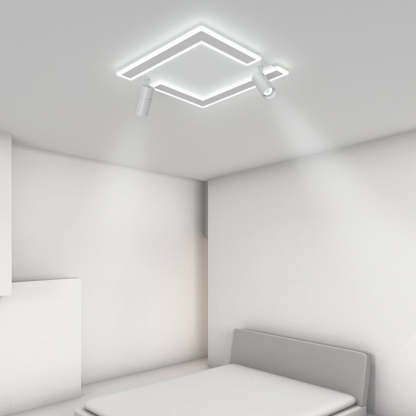Square Dimmable Modern Flush Mount
