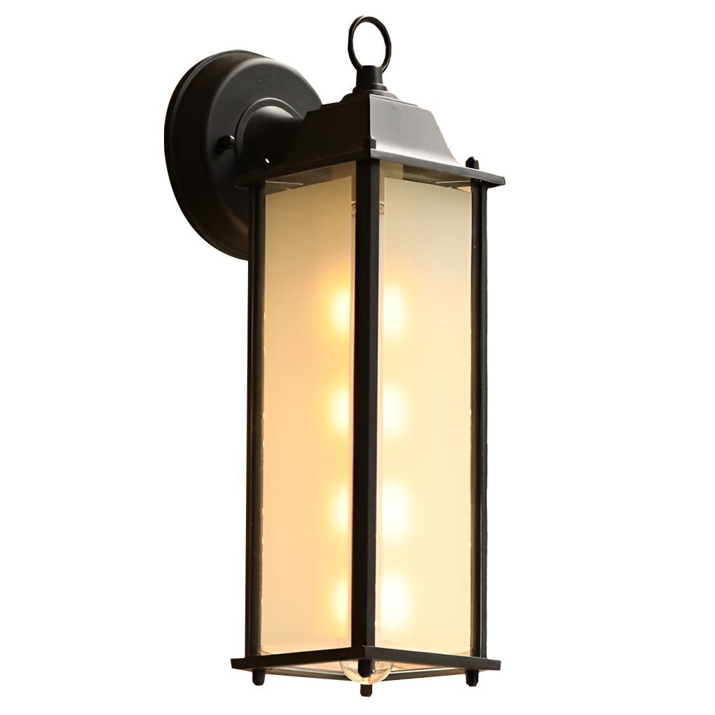 Square Glass Wall Lamp Outdoor Wall Sconce Lighting LED Waterproof Wall Lights-Lighom