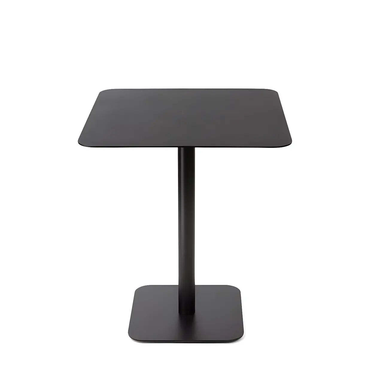 Mid-century pedestal end white coffee tables — 15.7" L x 15.7" W x 23.6" H / Black / Set of 1