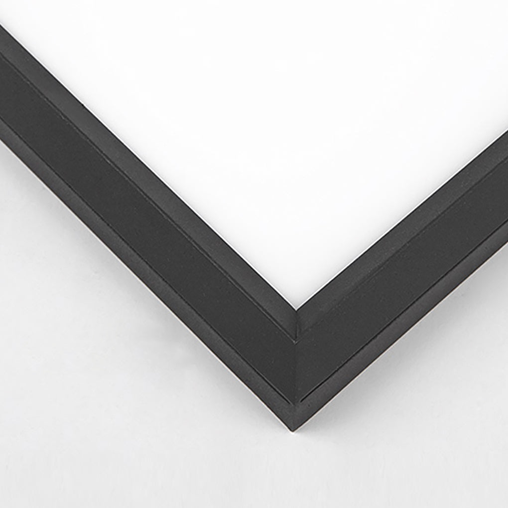 Square Modern Brown Frame Dimmable Flush Mount