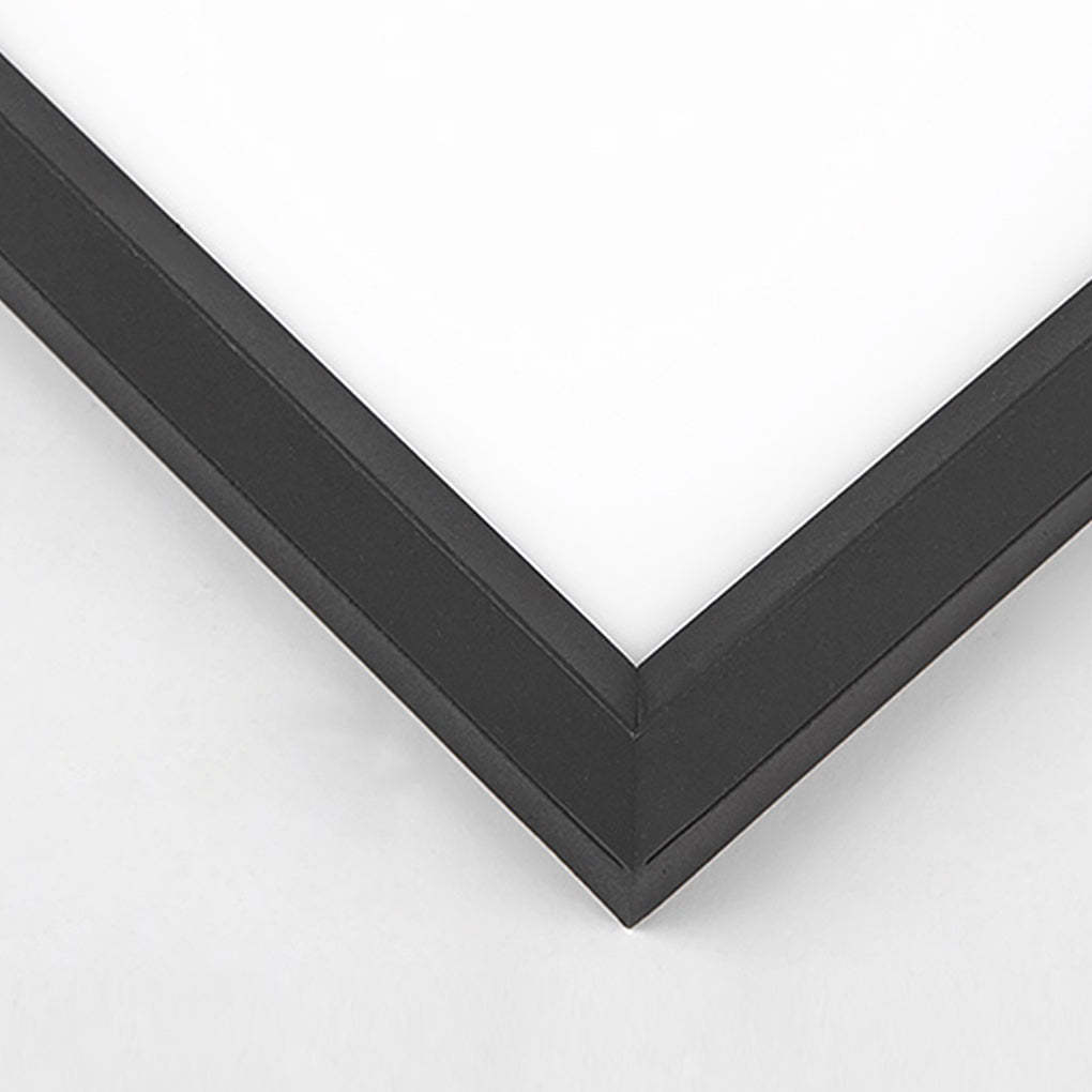 Square Modern Brown Frame Dimmable Flush Mount