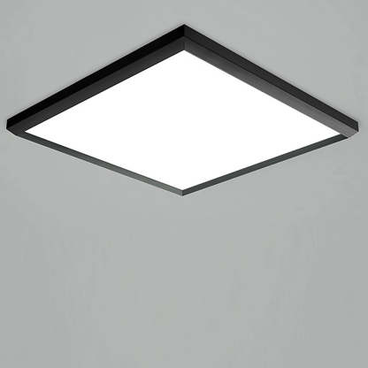 Square Modern Brown Frame Dimmable Flush Mount
