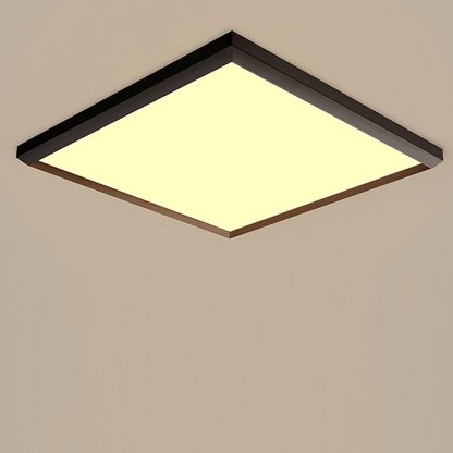 Square Modern Brown Frame Dimmable Flush Mount