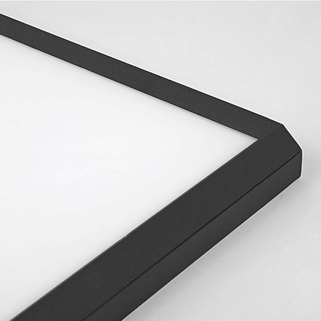 Square Modern Brown Frame Dimmable Flush Mount