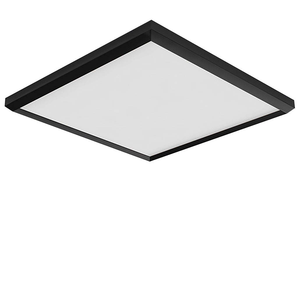 Square Modern Brown Frame Dimmable Flush Mount